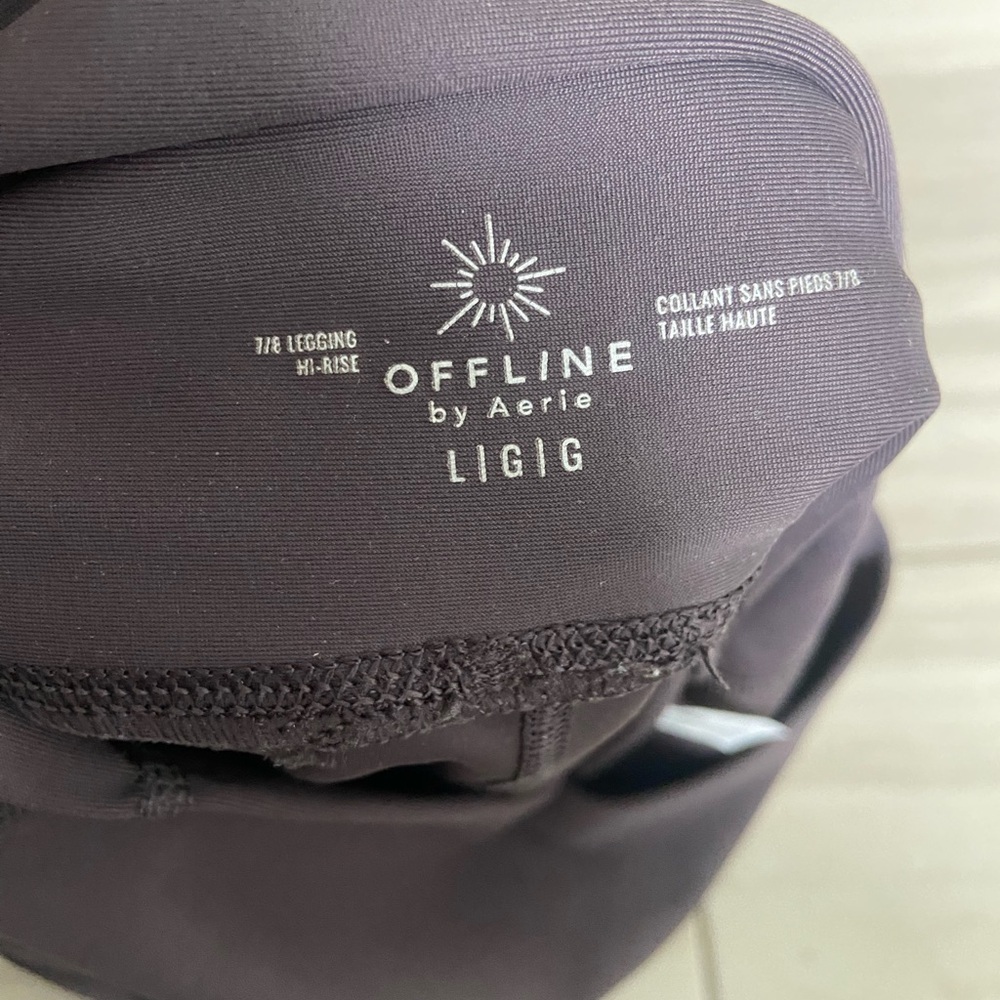 Offline by aerie 7/8 HR leggings size large in‎ DEEP EARTH - Picture 4 of 4